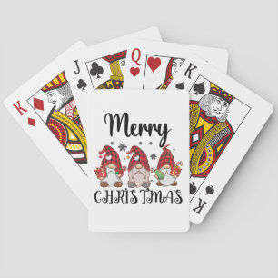 Vrolijk Kerstmis Gnomies Kerstmis Gnomes Pokerkaarten