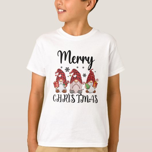 Vrolijk Kerstmis Gnomies Kerstmis Gnomes T-shirt (Voorkant)