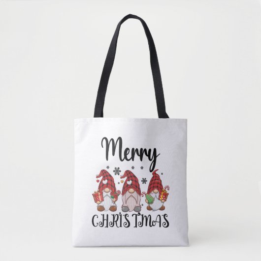 Vrolijk Kerstmis Gnomies Kerstmis Gnomes Tote Bag (Voorkant)