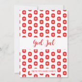 Vrolijk Kerstmis God jul Scandinavisch Patroon Roo Feestdagenkaart (Voorkant)