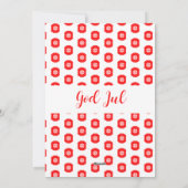 Vrolijk Kerstmis God jul Scandinavisch Patroon Roo Feestdagenkaart (Achterkant)