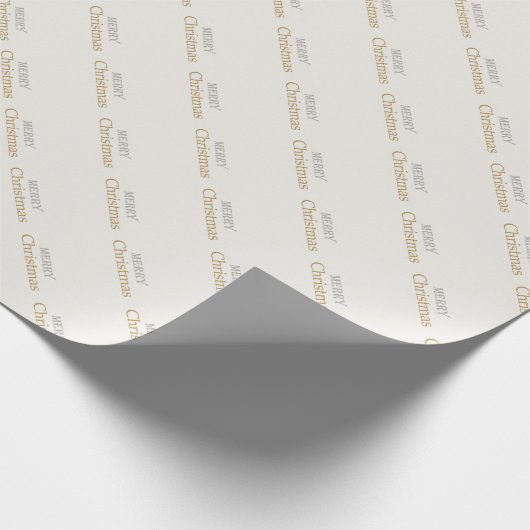 Vrolijk Kerstmis Goud en Zilver Script Cadeaupapier (Hoek)