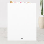 Vrolijk Kerstmis Goud Roze Boom Kaart (Achterkant)