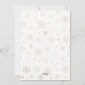 Vrolijk Kerstmis Goud Sneeuwvlokken Custom Foto Feestdagenkaart (Achterkant)