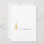 Vrolijk Kerstmis gouden boom cadeau voor vriend Kaart (Achterkant)