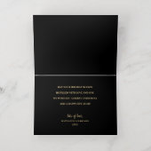 Vrolijk Kerstmis Gouden Palm Gevouwen Folie Feestdagenkaart (Binnenlaag)