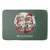 Vrolijk Kerstmis Gouden Retriever Honden Badmat (Voorkant)