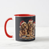 Vrolijk Kerstmis Gouden Retriever Honden Bakken Mok (Links)