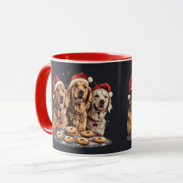 Vrolijk Kerstmis Gouden Retriever Honden Bakken Mok