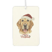 Vrolijk Kerstmis Gouden Retriver hond Luchtverfrisser (Voorkant)