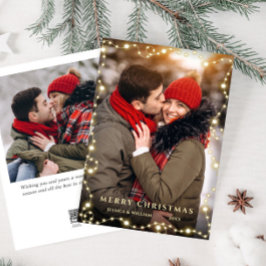 Vrolijk Kerstmis Gouden Sparkle 2 FOTO Groet Feestdagenkaart