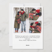 Vrolijk Kerstmis Gouden Sparkle 4 FOTO Groet Feestdagenkaart (Achterkant)