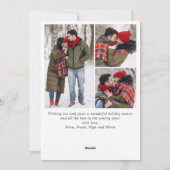 Vrolijk Kerstmis Gouden Sparkle 4 FOTO Groet Feestdagenkaart (Achterkant)