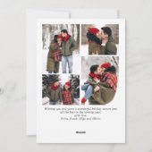 Vrolijk Kerstmis Gouden Sparkle 5 FOTO Groet Feestdagenkaart (Achterkant)