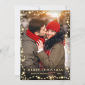 Vrolijk Kerstmis Gouden Sparkle 5 FOTO Groet Feestdagenkaart (Voorkant)