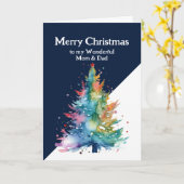 Vrolijk Kerstmis Graphic Art Kleurrijke Boom Mam P Kaart (Gele Bloem)