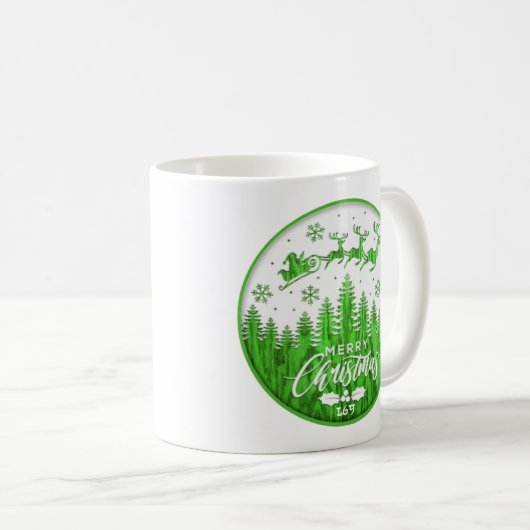VROLIJK KERSTMIS grappig Kerstmis Koffiemok (Voorkant rechts)