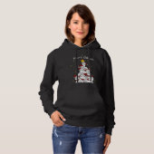 Vrolijk Kerstmis grappig Kerstmis Santa kat boom c Hoodie (Voorkant volledig)