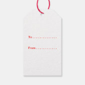 Vrolijk Kerstmis Grappige Hond Whimsical Boom Rood Cadeaulabel (Achterkant)