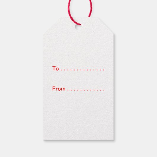 Vrolijk Kerstmis Grappige Hond Whimsical Boom Rood Cadeaulabel (Achterkant)