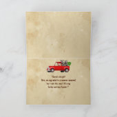 Vrolijk Kerstmis Grappige Wasbeer Vrachtwagen Dier Kaart (Binnen)