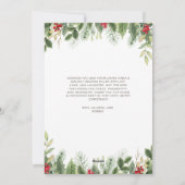 Vrolijk Kerstmis Groen 4 Fotocollage Feestdagenkaart (Achterkant)