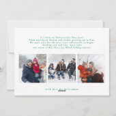 Vrolijk Kerstmis Groen geschreven | 9 multi foto Feestdagenkaart (Achterkant)
