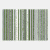 Vrolijk Kerstmis Groen Grijs Winter Inpakpapier Vel (Voorkant 3)