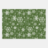 Vrolijk Kerstmis Groen Grijs Winter Inpakpapier Vel (Voorkant 2)