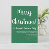 Vrolijk Kerstmis Groen Kerstfeest Kaart (Staand voorkant)