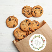 Vrolijk Kerstmis groen krans op maat Ronde Sticker