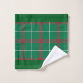Vrolijk Kerstmis Groen Plaid Bad Handdoek (Wasdoekje)