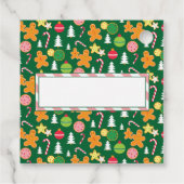 Vrolijk Kerstmis Groen Vakantie Thema Ontwerp Bedankjes Labels (Achterkant)