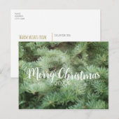 VROLIJK KERSTMIS Groene dennenboom vakantie Feestdagenkaart (Voorkant / Achterkant)