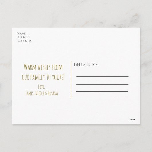 VROLIJK KERSTMIS Groene dennenboom vakantie Feestdagenkaart (Achterkant)