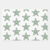 Vrolijk Kerstmis Groene Kalligrafie Ster Inpakpapier Vel (Voorkant)
