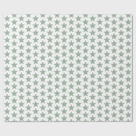 Vrolijk Kerstmis Groene Kalligrafie Ster Klein Mot Cadeaupapier (Vlak)