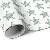 Vrolijk Kerstmis Groene Kalligrafie Ster Klein Mot Cadeaupapier (Rol Hoek)