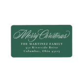 Vrolijk Kerstmis groene vakantie retour adres Etiket (Voorkant)