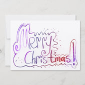 Vrolijk Kerstmis groet hand belettering Feestdagenkaart (Voorkant)