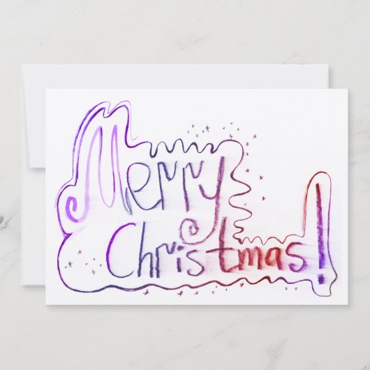 Vrolijk Kerstmis groet hand belettering Feestdagenkaart (Voorkant)