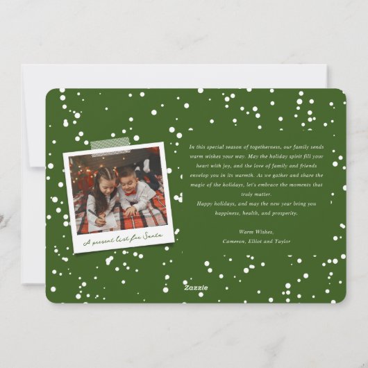 Vrolijk Kerstmis Handschrift Script Moderne foto Feestdagenkaart (Achterkant)