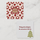 Vrolijk Kerstmis Hart Kaarten Notitiekaartje (Voorkant / Achterkant)