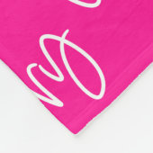 Vrolijk Kerstmis Heet Roze Modern Script Fleece Deken (Hoek)