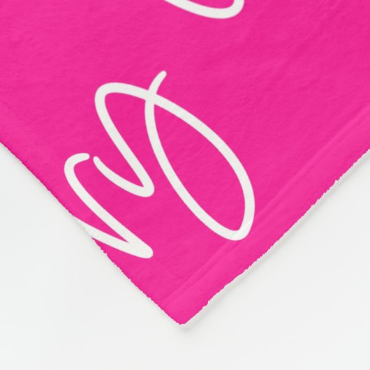 Vrolijk Kerstmis Heet Roze Modern Script Fleece Deken (Hoek)