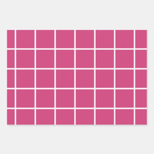 Vrolijk Kerstmis Heet Roze Patroon Inpakpapier Vel (Voorkant 3)