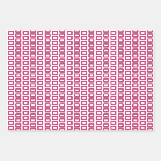 Vrolijk Kerstmis Heet Roze Patroon Inpakpapier Vel (Voorkant 2)