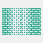 Vrolijk Kerstmis Helder Groen Patroon Inpakpapier Vel (Voorkant 2)