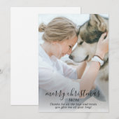 Vrolijk Kerstmis Hond En Mam Foto Van De Hond Feestdagenkaart (Voorkant / Achterkant)