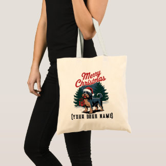 Vrolijk Kerstmis Hond Tote Bag